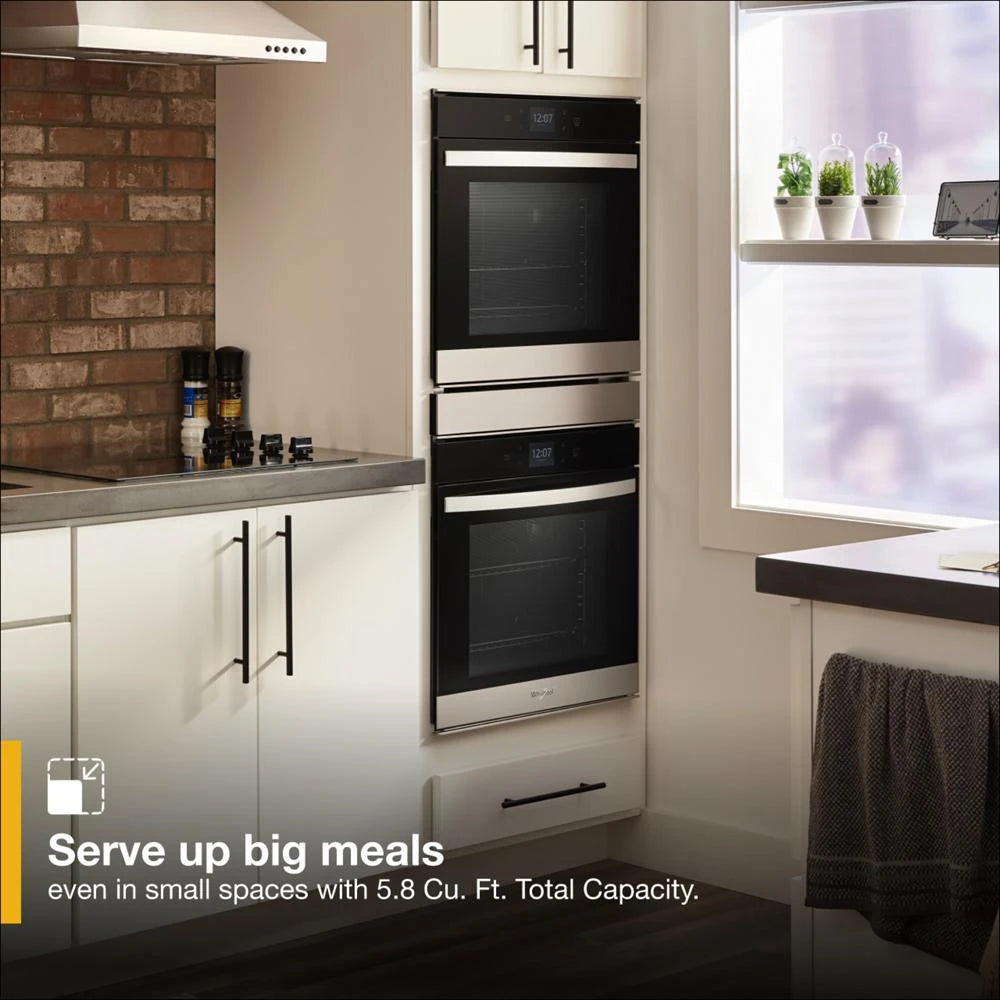 5.8 Cu. Ft. 24 Inch Double Wall Oven with Convection - (WOD52ES4MZ) - WHIRLPOOL