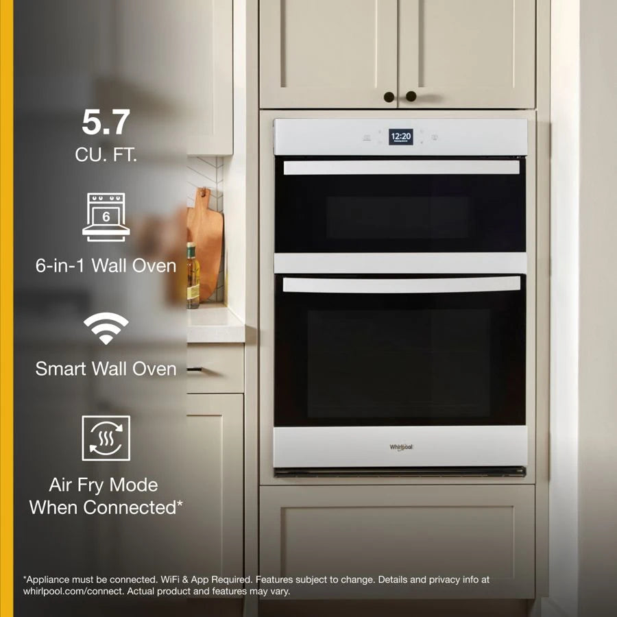 5.7 Total Cu. Ft. Combo Wall Oven with Air Fry When Connected - (WOEC5027LW)