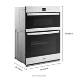 5.7 Total Cu. Ft. Combo Wall Oven with Air Fry When Connected - (WOEC5027LW)