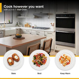 10.0 Total Cu. Ft. Double Self-Cleaning Wall Oven - (WOED3030LS)