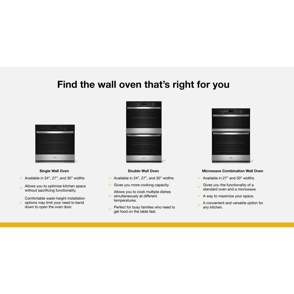 10.0 Total Cu. Ft. Double Self-Cleaning Wall Oven - (WOED3030LS)