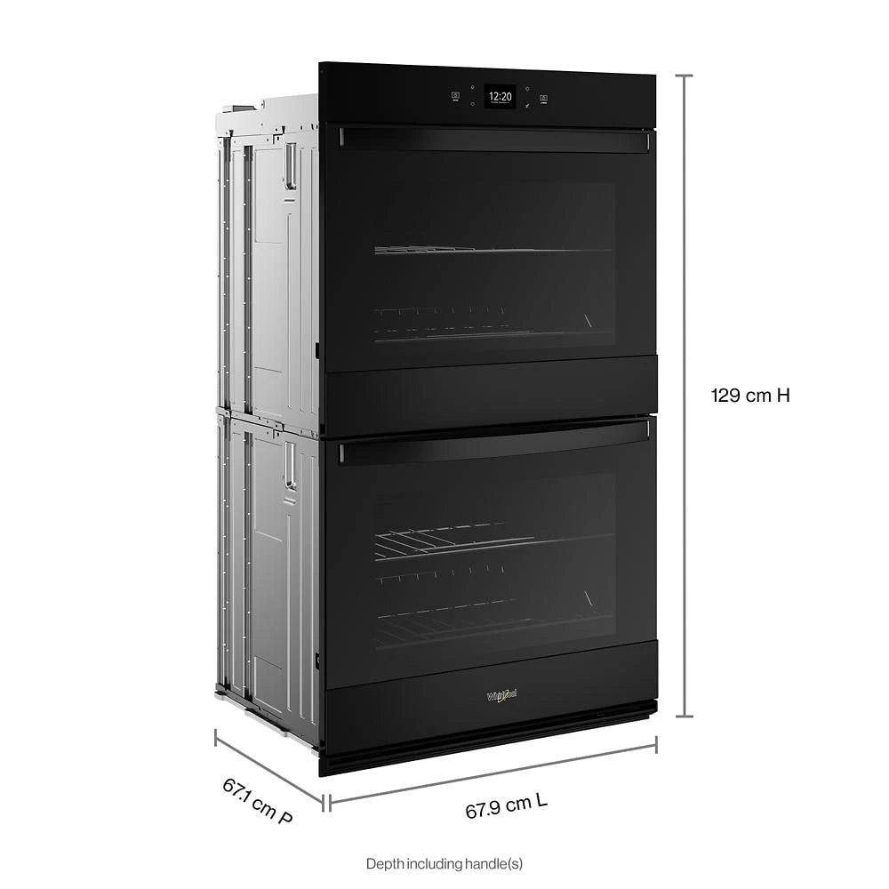8.6 Total Cu. Ft. Double Wall Oven with Air Fry When Connected - (WOED5027LB)
