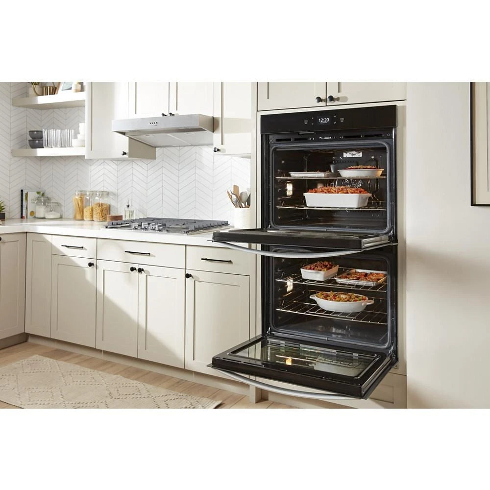 8.6 Total Cu. Ft. Double Wall Oven with Air Fry When Connected - (WOED5027LW)