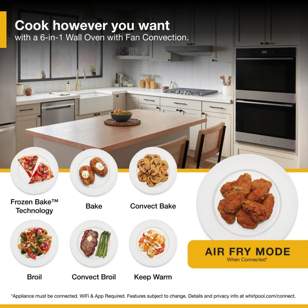 10.0 Total Cu. Ft. Double Wall Oven with Air Fry When Connected - (WOED5930LZ)