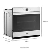 4.3 Cu. Ft. Single Wall Oven with Air Fry When Connected - (WOES5027LW)