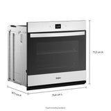 5.0 Cu. Ft. Single Wall Oven with Air Fry When Connected - (WOES5030LW)