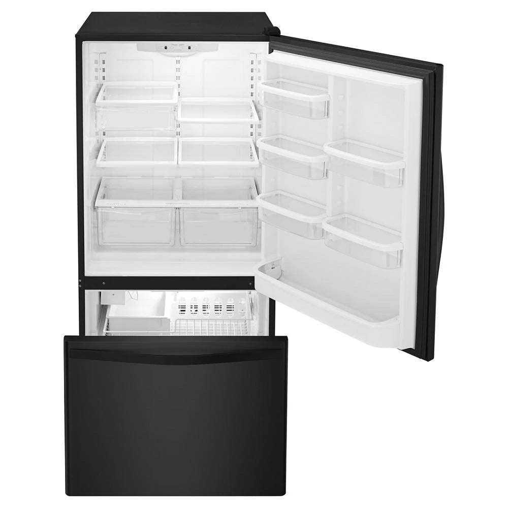 33-inches wide Bottom-Freezer Refrigerator with SpillGuard??? Glass Shelves - 22 cu. ft - (WRB322DMBB) - WHIRLPOOL