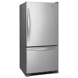 33-inches wide Bottom-Freezer Refrigerator with SpillGuard??? Glass Shelves - 22 cu. ft - (WRB322DMBM) - WHIRLPOOL