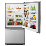 33-inches wide Bottom-Freezer Refrigerator with SpillGuard??? Glass Shelves - 22 cu. ft - (WRB322DMBM) - WHIRLPOOL