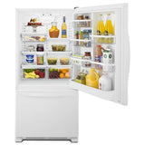 30-inches wide Bottom-Freezer Refrigerator with SpillGuard??? Glass Shelves - 18.7 cu. ft. - (WRB329DMBW) - WHIRLPOOL