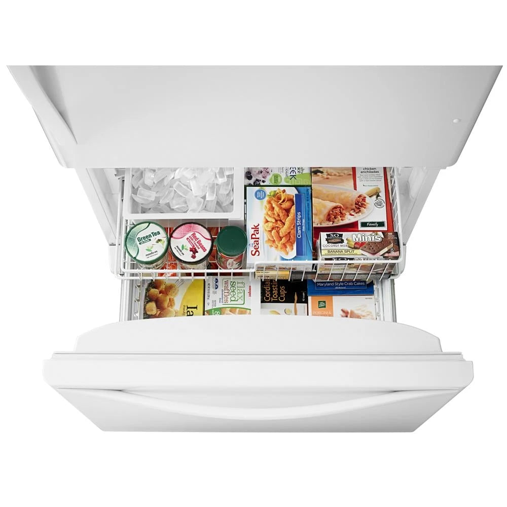 30-inches wide Bottom-Freezer Refrigerator with SpillGuard??? Glass Shelves - 18.7 cu. ft. - (WRB329DMBW) - WHIRLPOOL