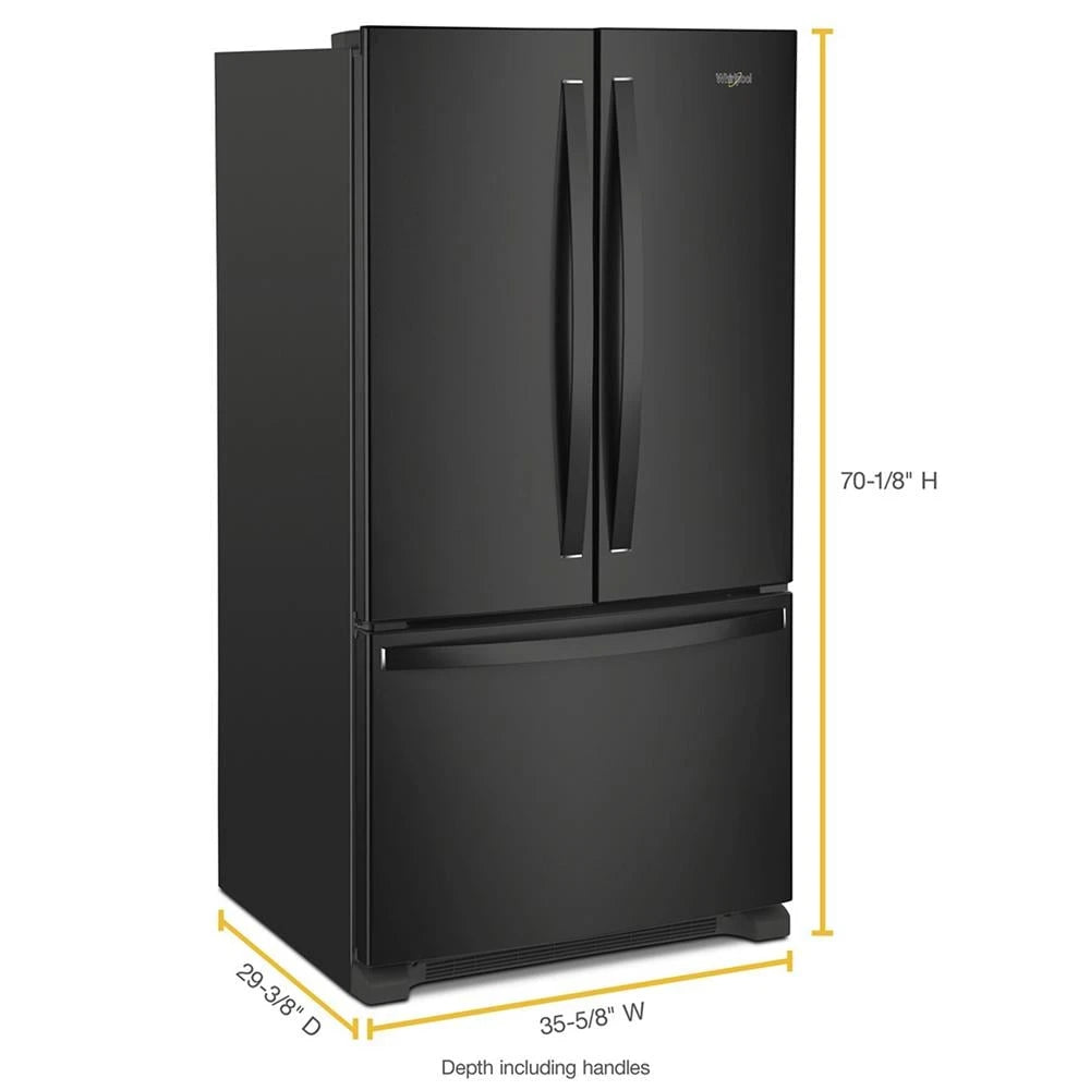 36-Inch Wide Counter-Depth French Door Bottom Mount Refrigerator - 20 cu. ft. - (WRFC2036RB)