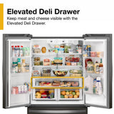 36-Inch Wide Counter-Depth French Door Bottom Mount Refrigerator - 20 cu. ft. - (WRFC2036RV)
