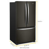 36-Inch Wide Counter-Depth French Door Bottom Mount Refrigerator - 20 cu. ft. - (WRFC2036RV)