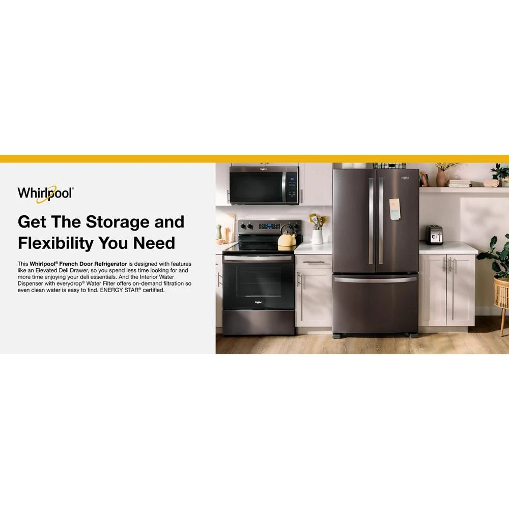 36-Inch Wide Counter-Depth French Door Bottom Mount Refrigerator - 20 cu. ft. - (WRFC2036RV)
