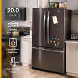36-Inch Wide Counter-Depth French Door Bottom Mount Refrigerator - 20 cu. ft. - (WRFC2036RV)