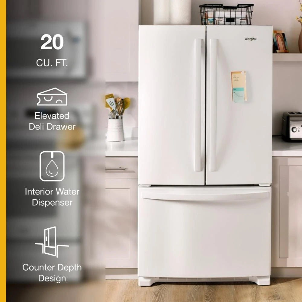 36-Inch Wide Counter-Depth French Door Bottom Mount Refrigerator - 20 cu. ft. - (WRFC2036RW)