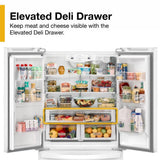 36-Inch Wide Counter-Depth French Door Bottom Mount Refrigerator - 20 cu. ft. - (WRFC2036RW)