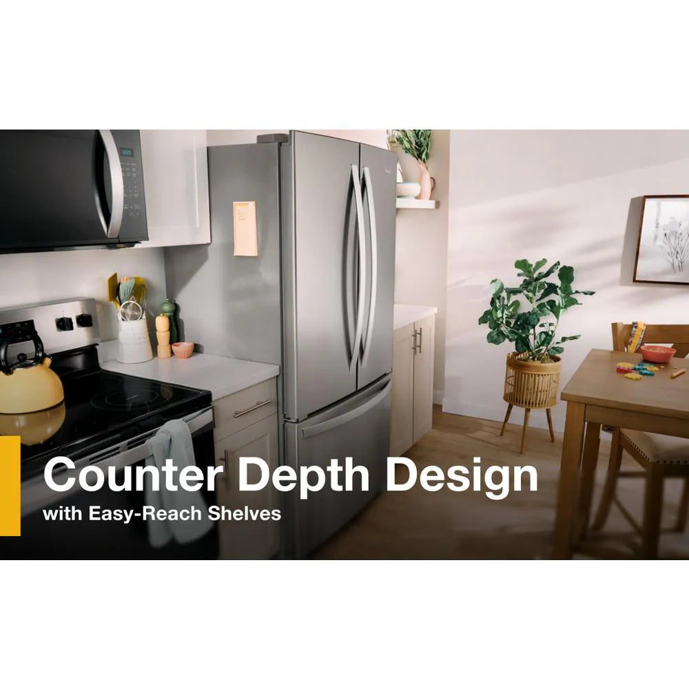 36-Inch Wide Counter-Depth French Door Bottom Mount Refrigerator - 20 cu. ft. - (WRFC2036RZ)