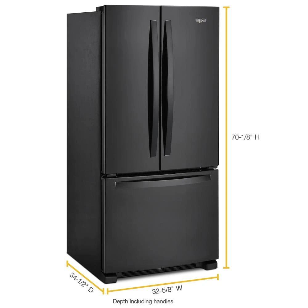 33-inch Wide French Door Refrigerator - 22 cu. ft. - (WRFF5333PB) - WHIRLPOOL