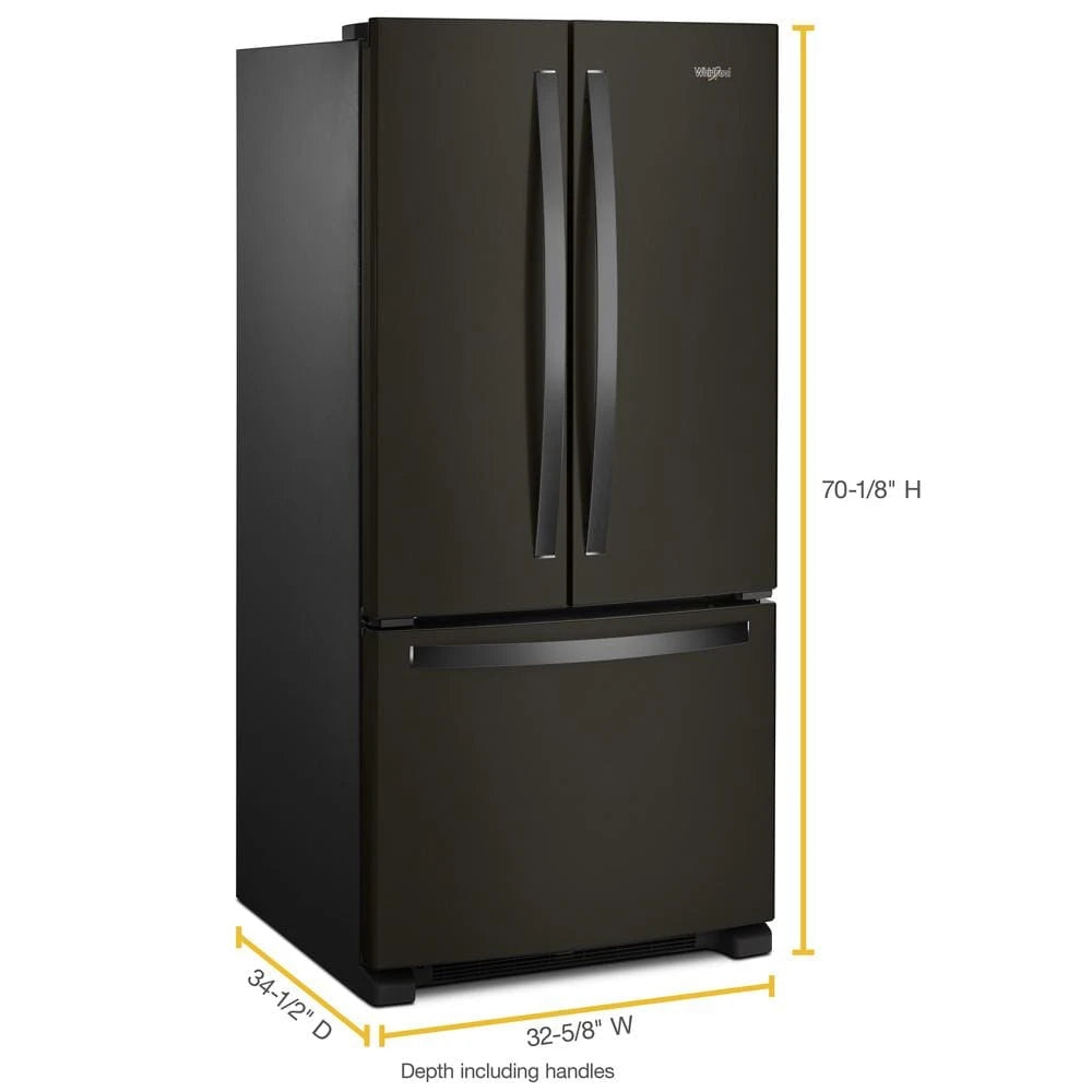 33-inch Wide French Door Refrigerator - 22 cu. ft. - (WRFF5333PV) - WHIRLPOOL