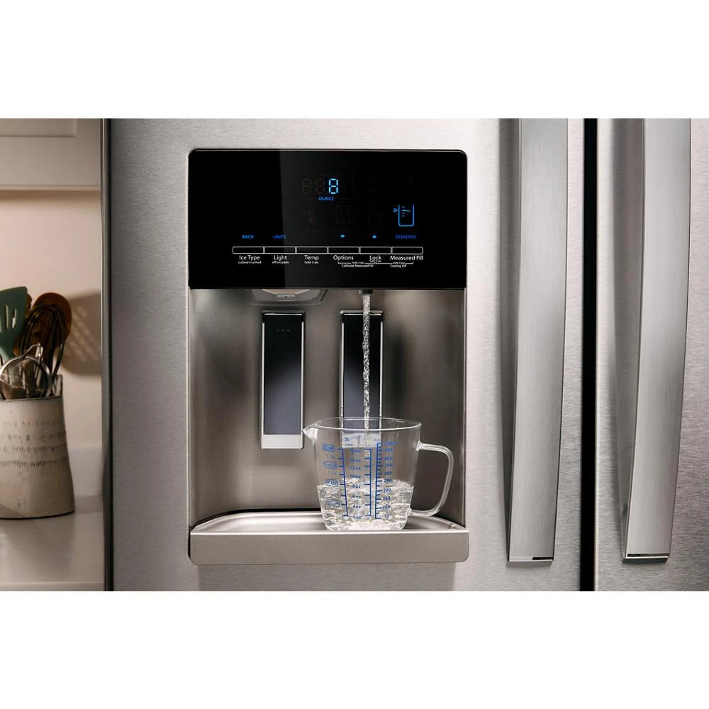 36-Inch Wide French Door Bottom Mount Refrigerator - 25 cu. ft. - (WRMF3636RB)