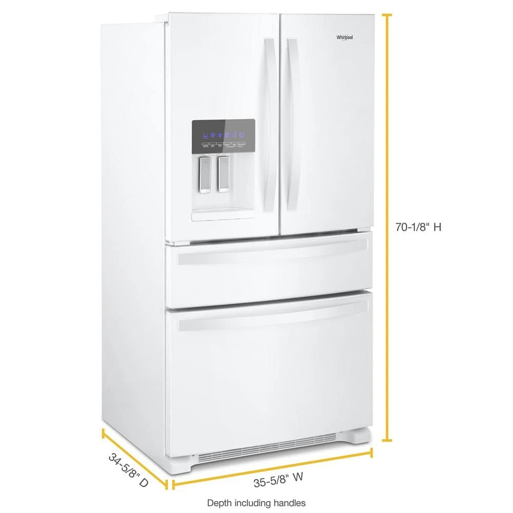 36-Inch Wide French Door Bottom Mount Refrigerator - 25 cu. ft. - (WRMF3636RV)