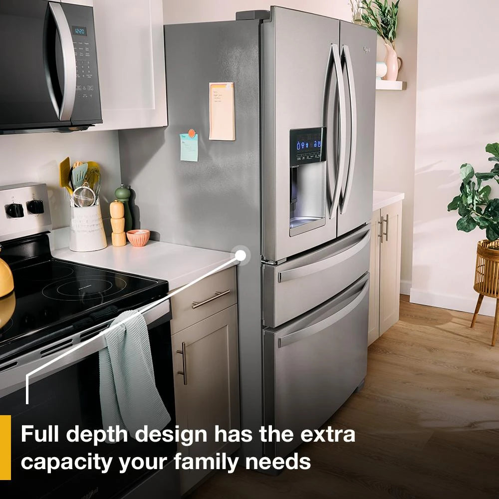 36-Inch Wide French Door Bottom Mount Refrigerator - 25 cu. ft. - (WRMF3636RW)
