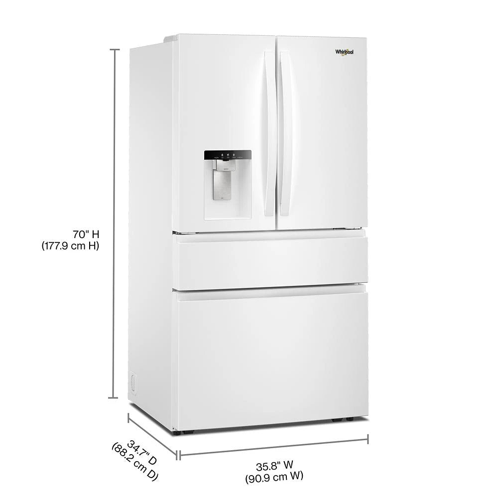 Whirlpool® 29 Cu. Ft. Family-Sized Capacity French Door Refrigerator with Flexible Temperature Drawer - (WRMF3636SW)