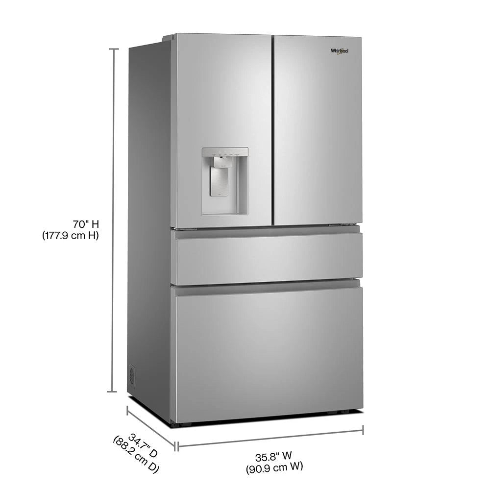 Whirlpool® 29 Cu. Ft. Family-Sized Capacity French Door Refrigerator with Flexible Temperature Drawer - (WRMF3736SZ)
