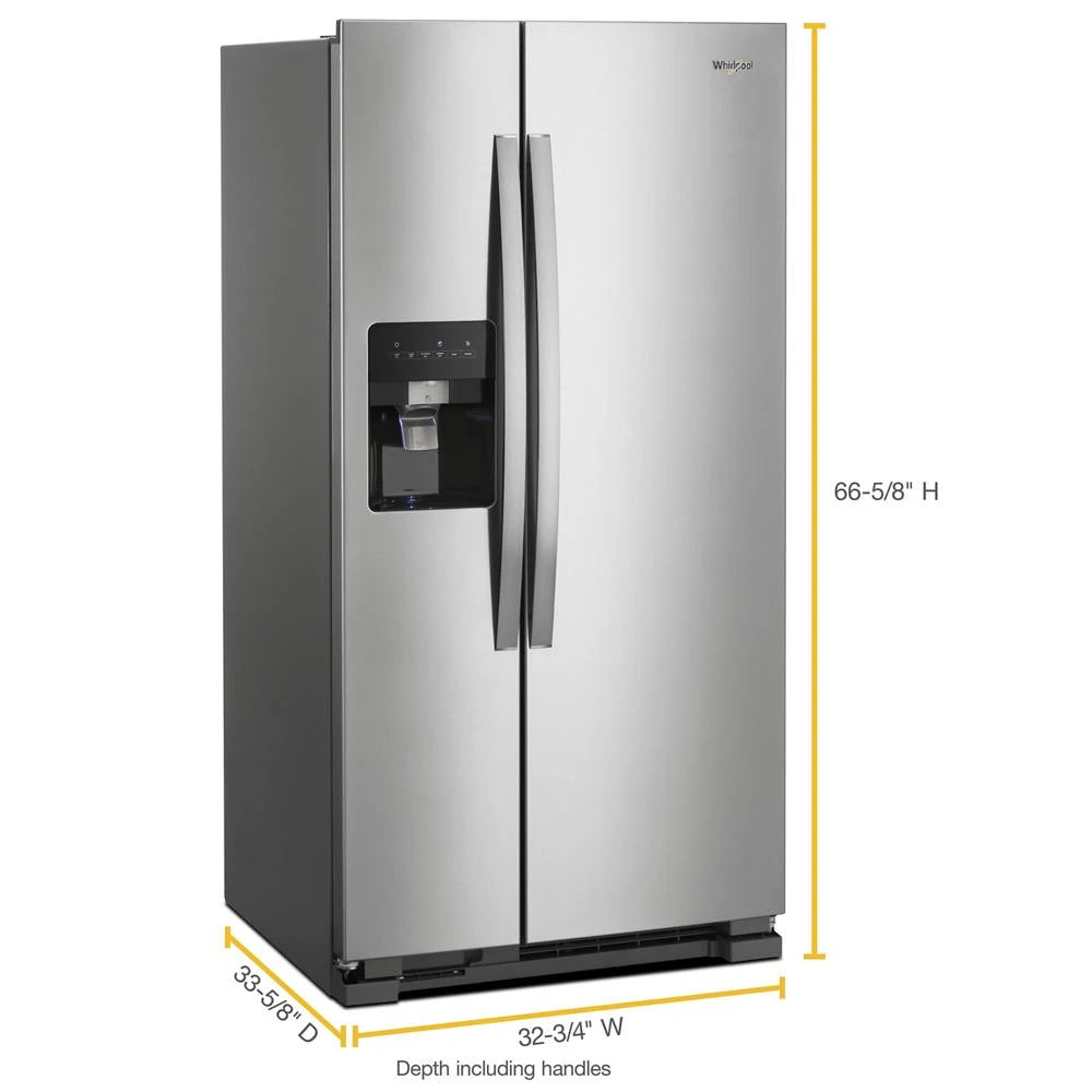 33-inch Wide Side-by-Side Refrigerator - 21 cu. ft. - (WRS311SDHM) - WHIRLPOOL