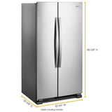 33-inch Wide Side-by-Side Refrigerator - 22 cu. ft. - (WRS312SNHM) - WHIRLPOOL