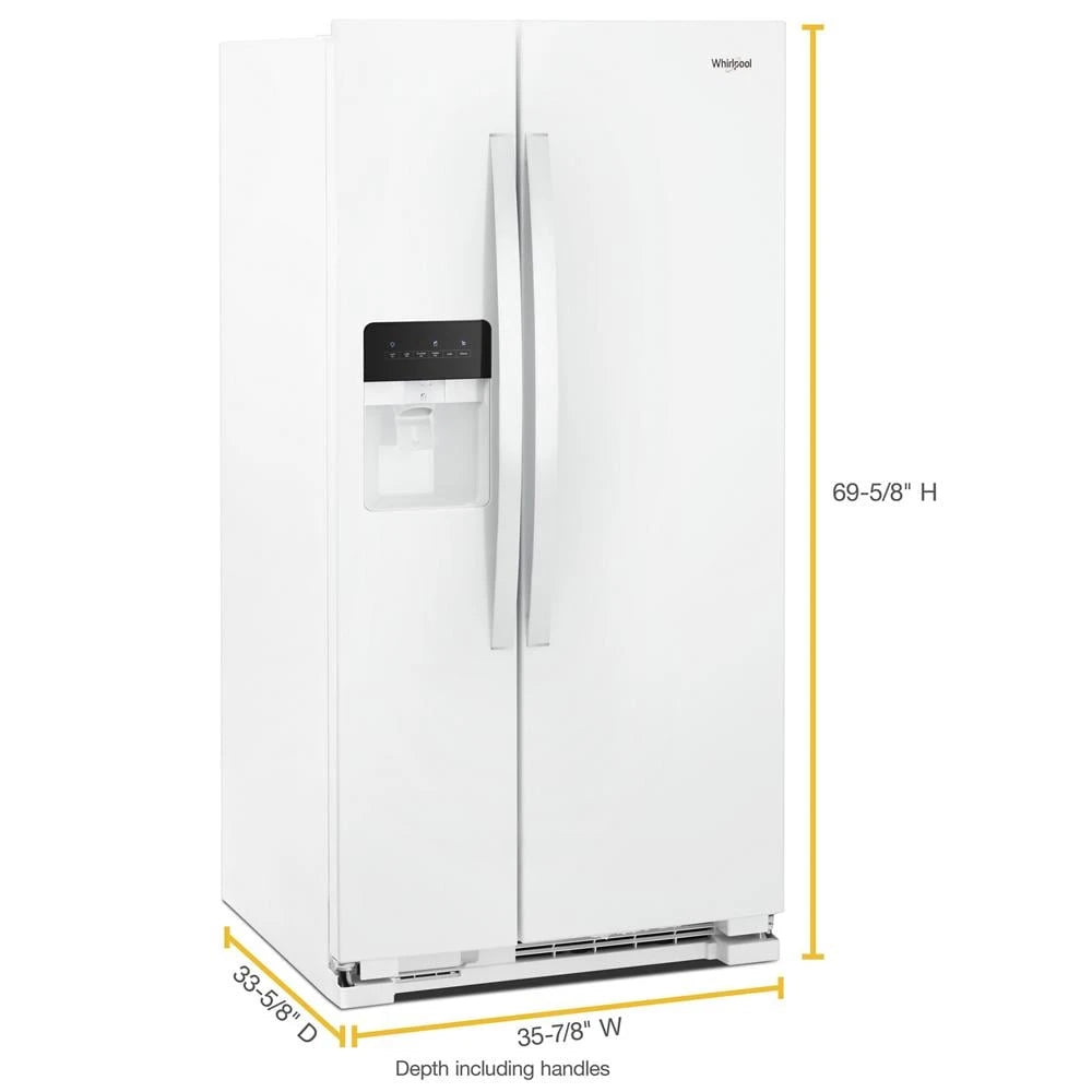 36-inch Wide Side-by-Side Refrigerator - 24 cu. ft. - (WRS315SDHW) - WHIRLPOOL