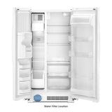 36-inch Wide Side-by-Side Refrigerator - 24 cu. ft. - (WRS315SDHW) - WHIRLPOOL