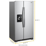 33-inch Wide Side-by-Side Refrigerator - 21 cu. ft. - (WRS321SDHZ) - WHIRLPOOL
