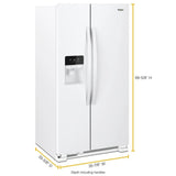 36-inch Wide Side-by-Side Refrigerator - 25 cu. ft. - (WRS325SDHW)