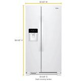 33-inch Wide Side-by-Side Refrigerator - 21 cu. ft. - (WRS331SDHW) - WHIRLPOOL