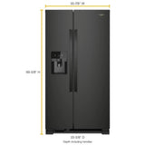 36-inch Wide Side-by-Side Refrigerator - 25 cu. ft. - (WRS335SDHB) - WHIRLPOOL