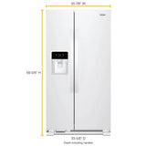 36-inch Wide Side-by-Side Refrigerator - 25 cu. ft. - (WRS335SDHW) - WHIRLPOOL