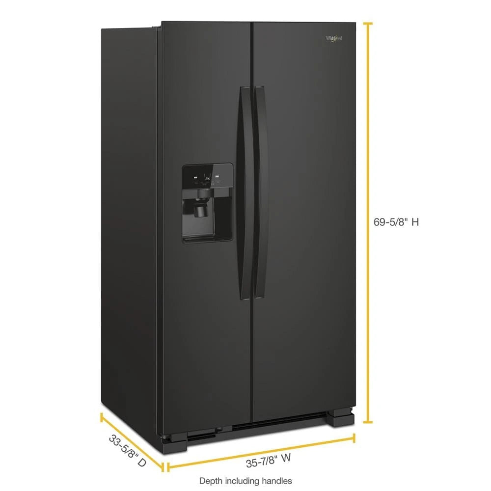36-inch Wide Side-by-Side Refrigerator - 25 cu. ft. - (WRS555SIHB)