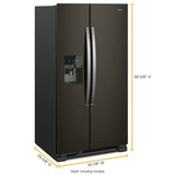 36-inch Wide Side-by-Side Refrigerator - 25 cu. ft. - (WRS555SIHV)