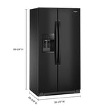 WRSC5536RB- Whirlpool 36 Inch Counter-Depth Side-by-Side Refrigerator with 21 cu. ft. Capacity - (WRSC5536RB)