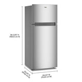 28-inch Wide Top Freezer Refrigerator with Total Coverage Cooling- 18.0 Cu. Ft. - (WRTX5118TZ) -