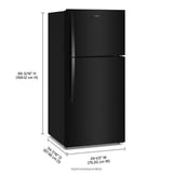 Whirlpool® 29.5-inch Wide Top Freezer Refrigerator with Total Coverage Cooling- 19.2 Cu. Ft. - (WRTX7419SB)
