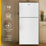Whirlpool® 29.5-inch Wide Top Freezer Refrigerator with Total Coverage Cooling- 19.2 Cu. Ft. - (WRTX7419SW)