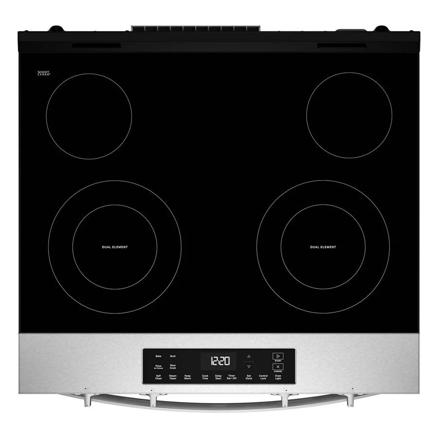 30-inch Electric Range with No Preheat and Slow Cook Modes - (WSES3130SS)