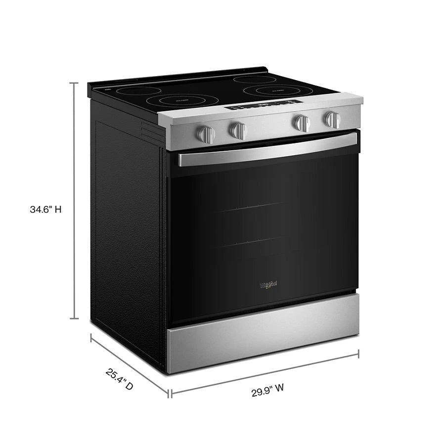 30-inch Electric Range with No Preheat and Slow Cook Modes - (WSES3130SS)