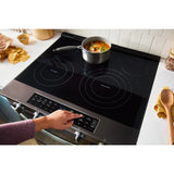 30-inch Smart Slide in Electric Range with Air Cooking Technology, No Preheat Air Fry, WipeClean™ Coating, Steam/Self Clean and High Speed Preheat - (WSES7530RV)