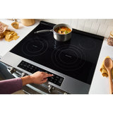 30-inch Smart Slide in Electric Range with Air Cooking Technology, No Preheat Air Fry, WipeClean™ Coating, Steam/Self Clean and High Speed Preheat - (WSES7530RZ)