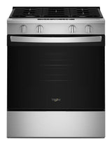 Whirlpool WSGS3330TS 30-inch slide-in gas range, stainless steel